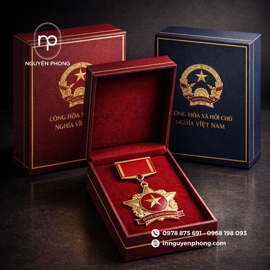 In Hộp Giấy Đựng Huân Chương